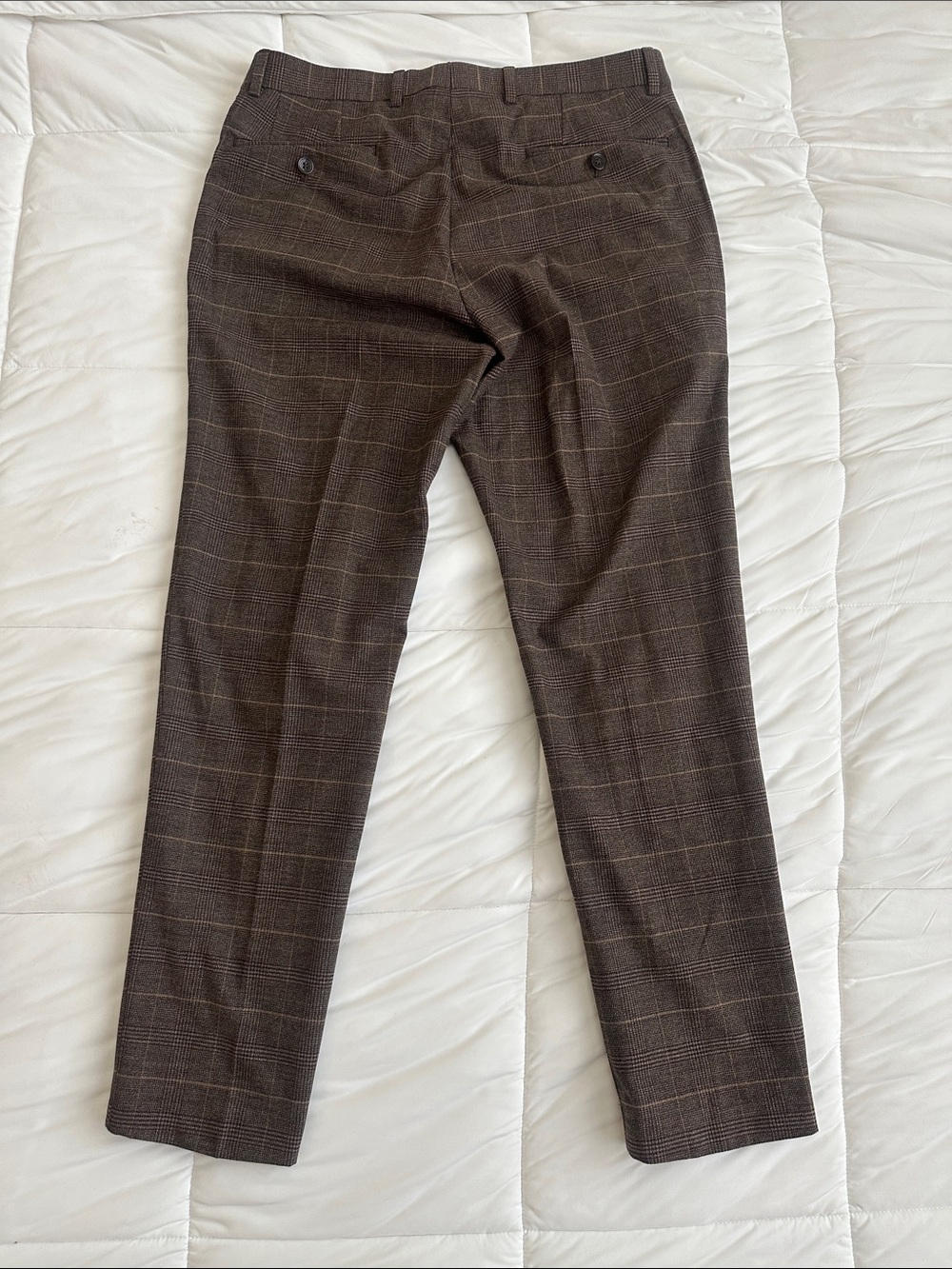 Ralph Lauren Brown Plaid Dress Trousers - Picture 4 of 4